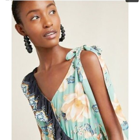 Farm Rio for Anthropologie Monica Wrap Dress Size Small - Picture 2 of 9